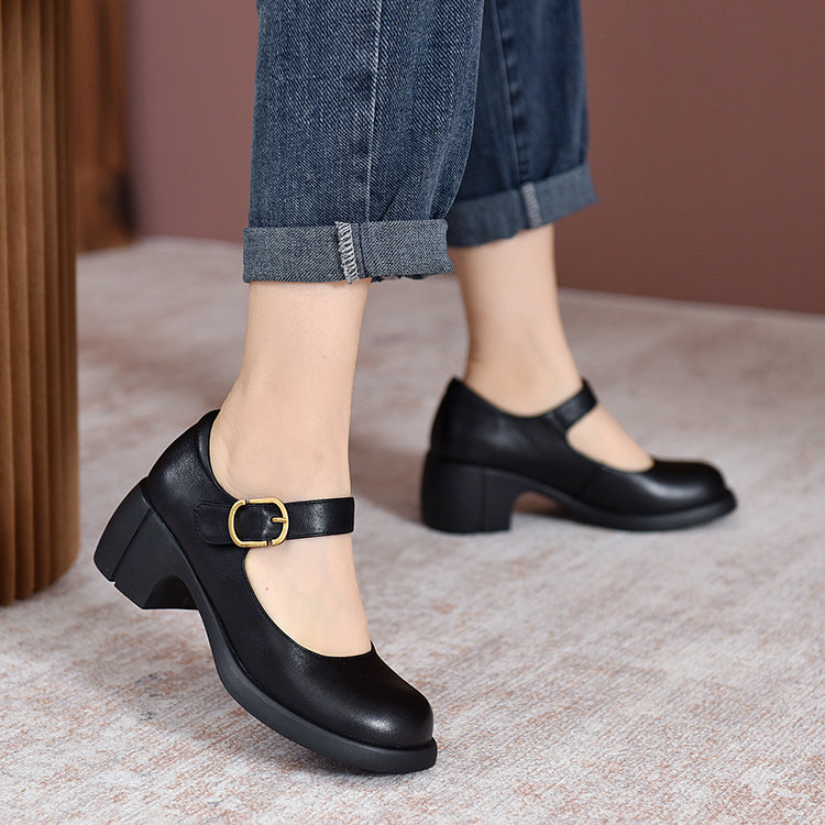Lily | Agnes Leather Mary Janes