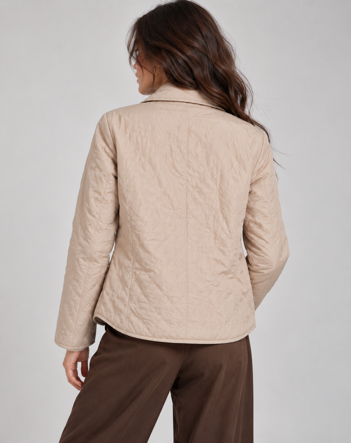 Veste matelassée de mi-saison pour femme à col
