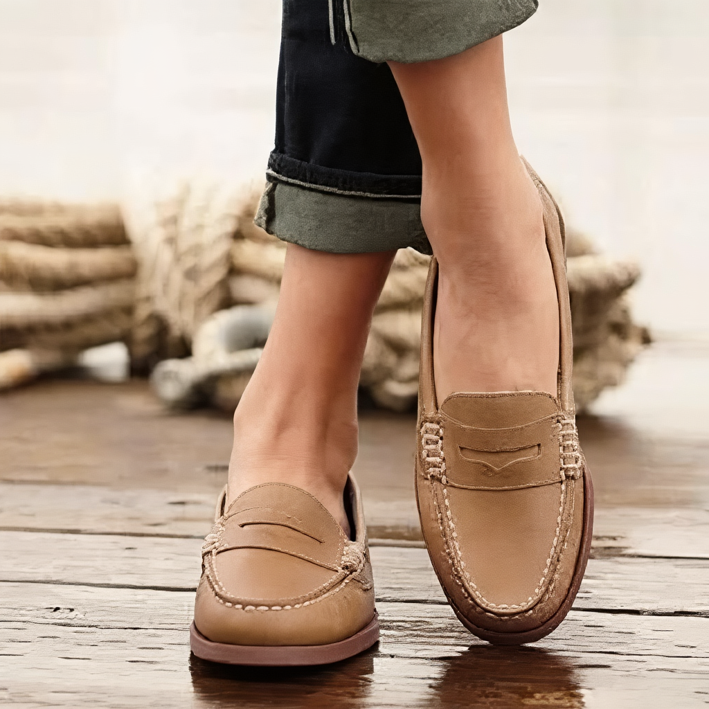 Women's Leather Loafers Orthopedic Cushioned Sole
