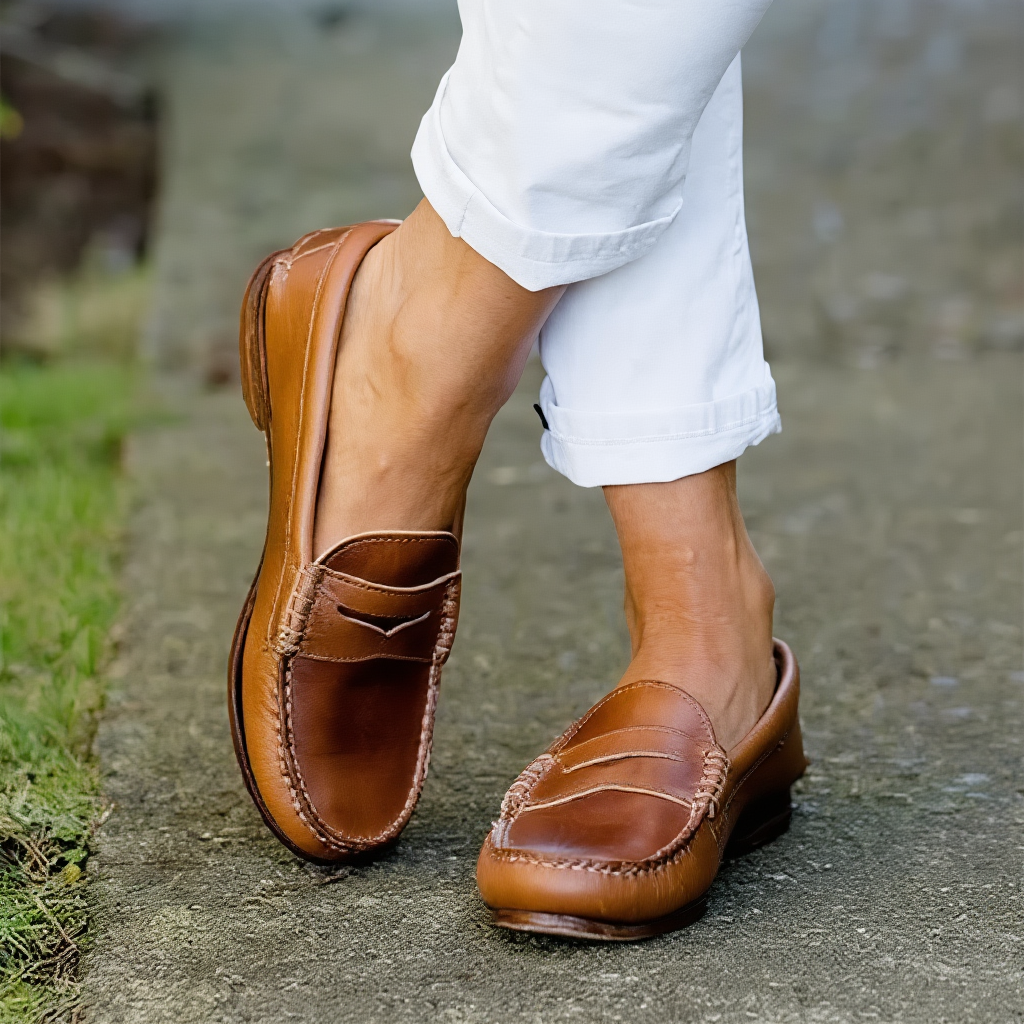 Women's Leather Loafers Orthopedic Cushioned Sole