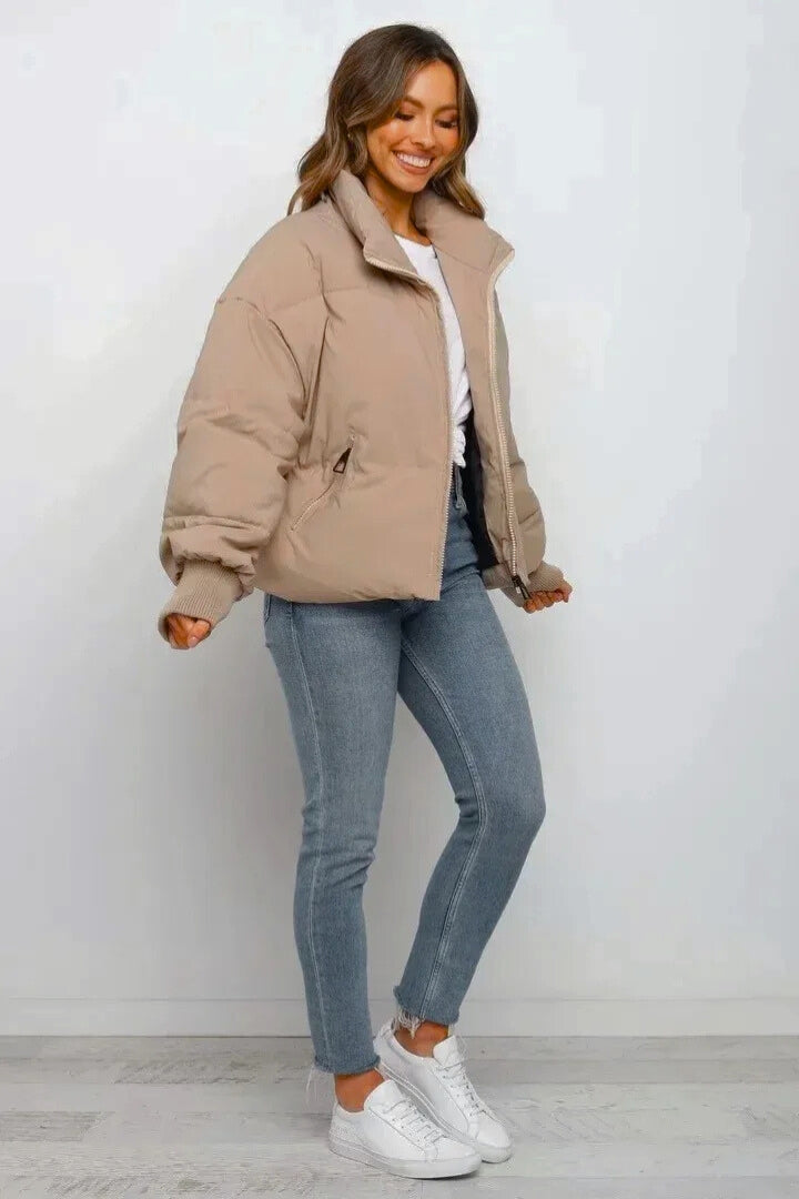 Women's Short Quilted Down Jacket with Fitted Cut