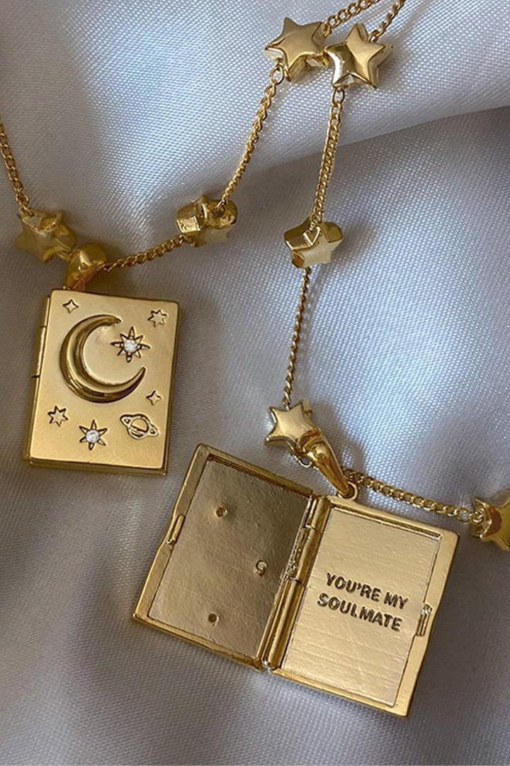 Openable Constellation Book Necklace